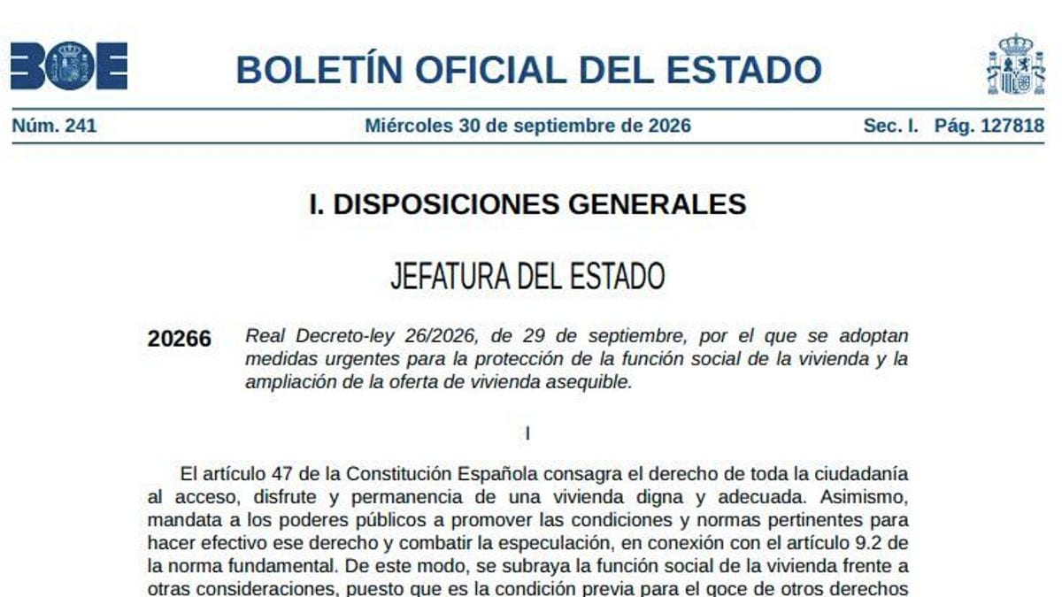 Fotografía que ilustra la noticia: El primer decreto de vivienda del Gobierno amplía la protección ante desahucios hasta 2030, prohíbe a los fondos buitre comprar hasta 2028 y regula el alquiler de temporada