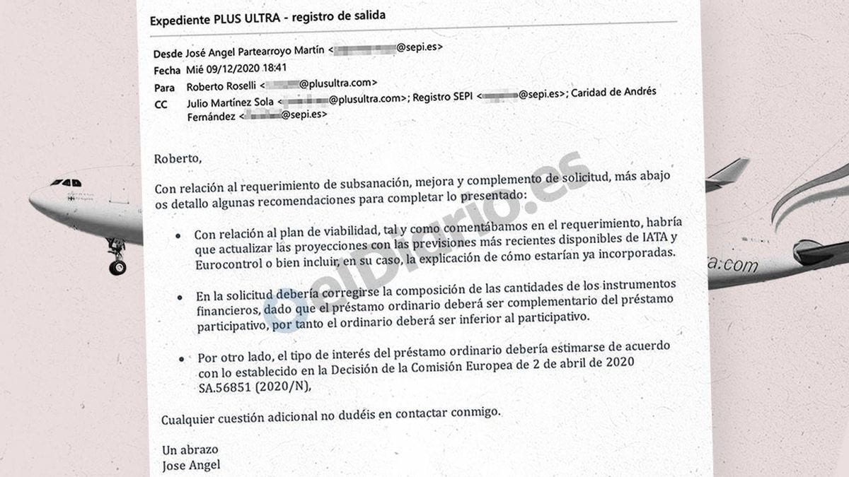 Fotografía que ilustra la noticia: La documentación del rescate a Plus Ultra muestra un procedimiento reglado con la SEPI y relega la vía Zapatero a una gestión ajena al expediente
